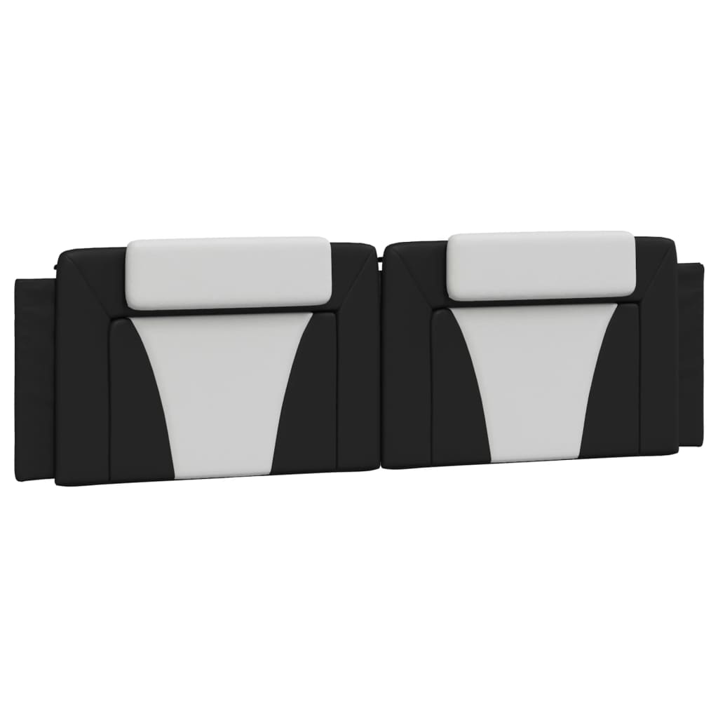 Headboard Cushion "Viana" Black and White 180 cm Faux Leather