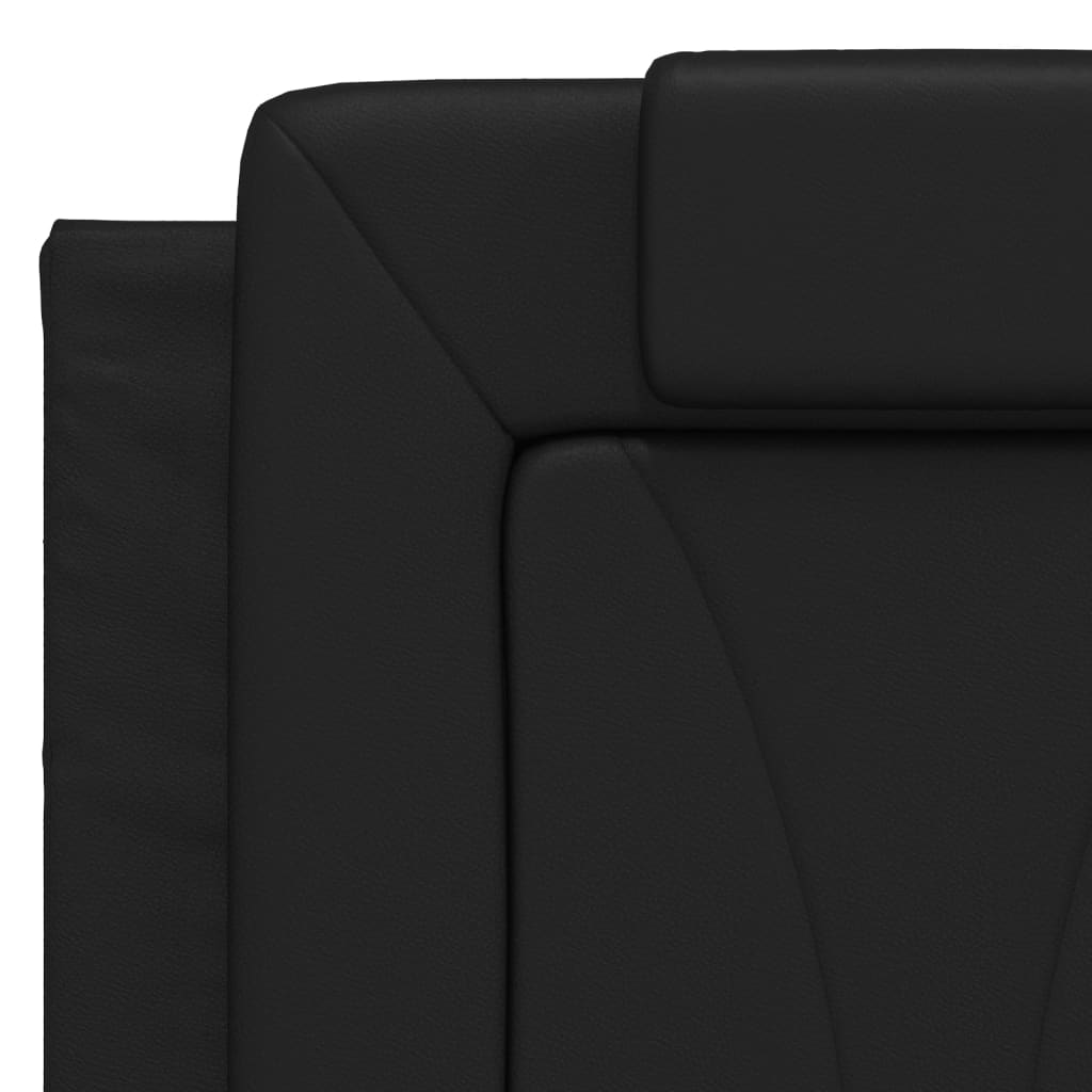 Headboard Cushion "Viana" Black 153 cm Faux Leather