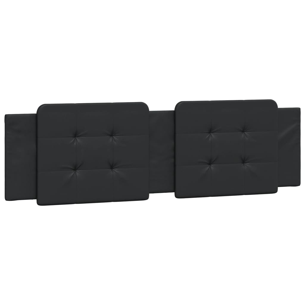 Headboard Cushion "Zadar" Black 180 cm Faux Leather