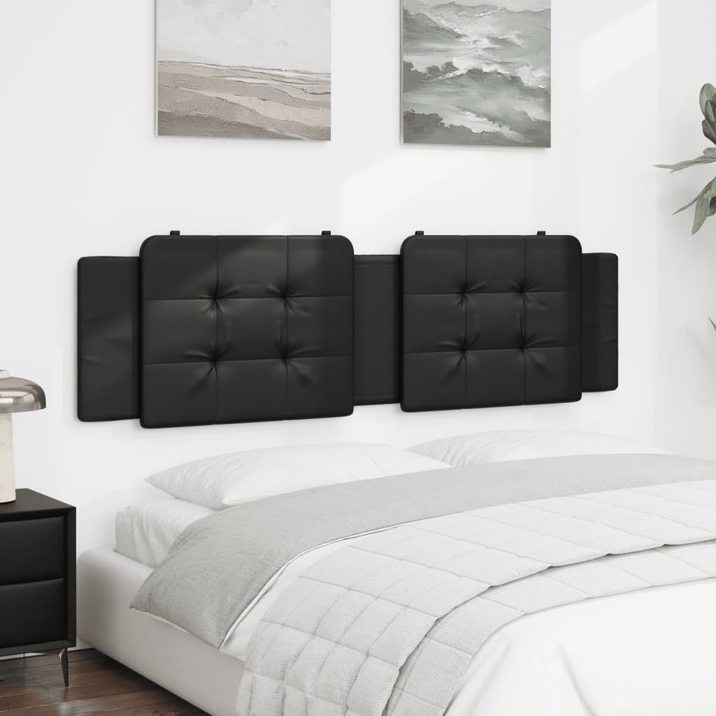 Headboard Cushion "Zadar" Black 180 cm Faux Leather