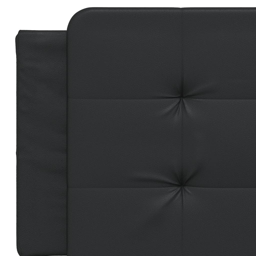 Headboard Cushion "Zadar" Black 153 cm Faux Leather