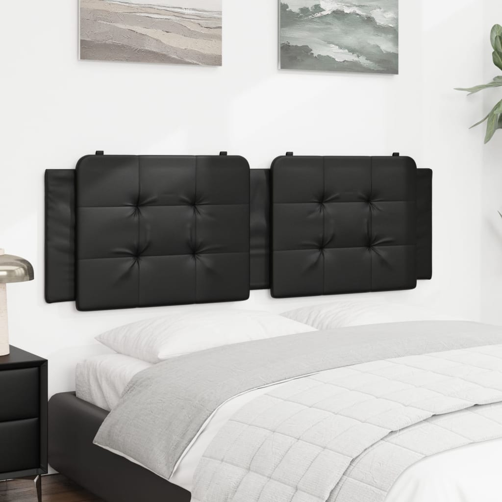 Headboard Cushion "Zadar" Black 153 cm Faux Leather
