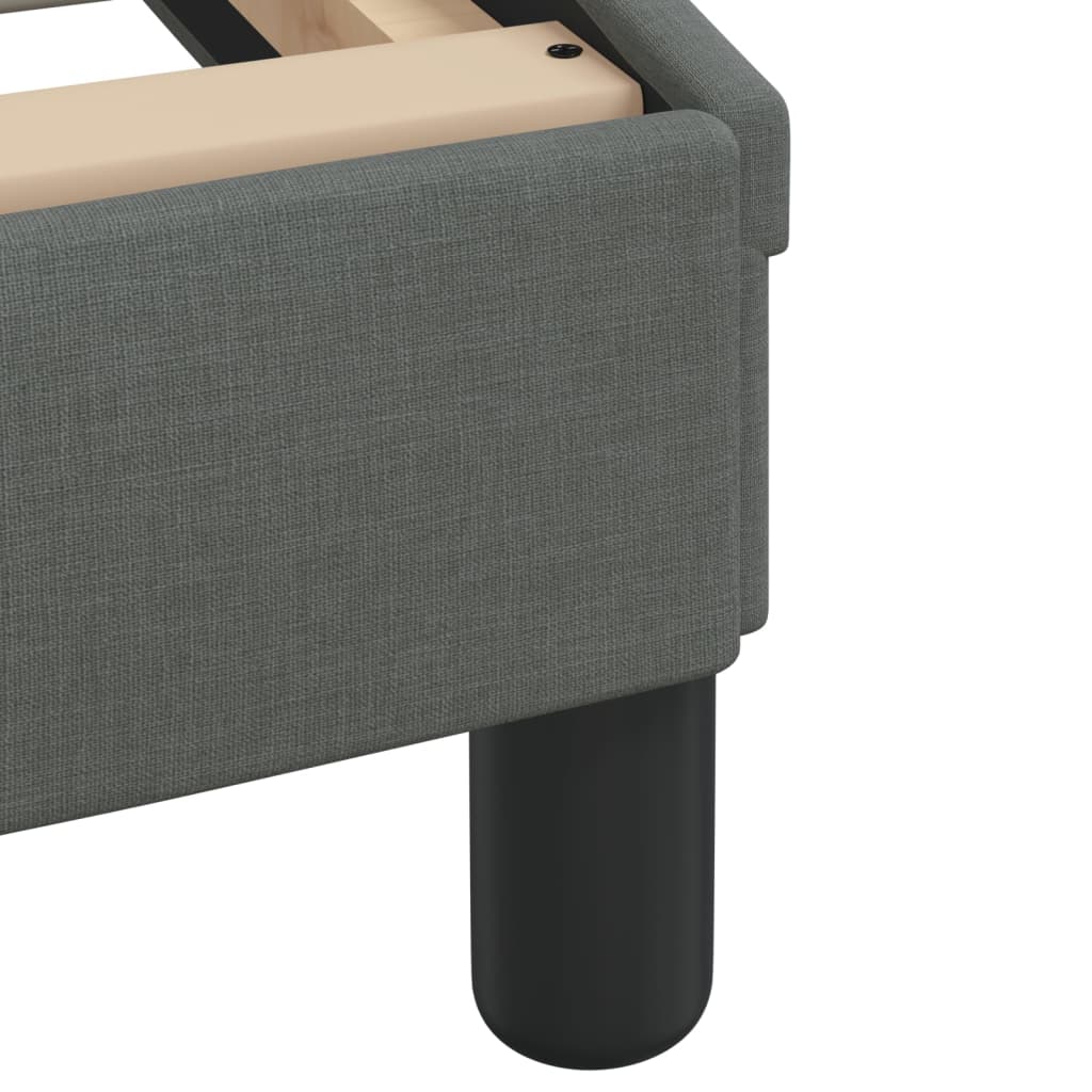 Bed Frame without Mattress "Hvar" Dark Grey 152x203 cm Queen Fabric