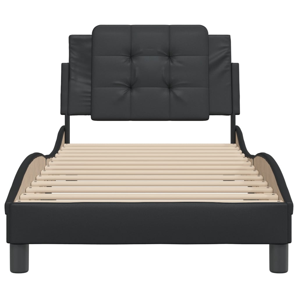 Bed Frame without Mattress "Zadar" Black 90x190 cm Fabric