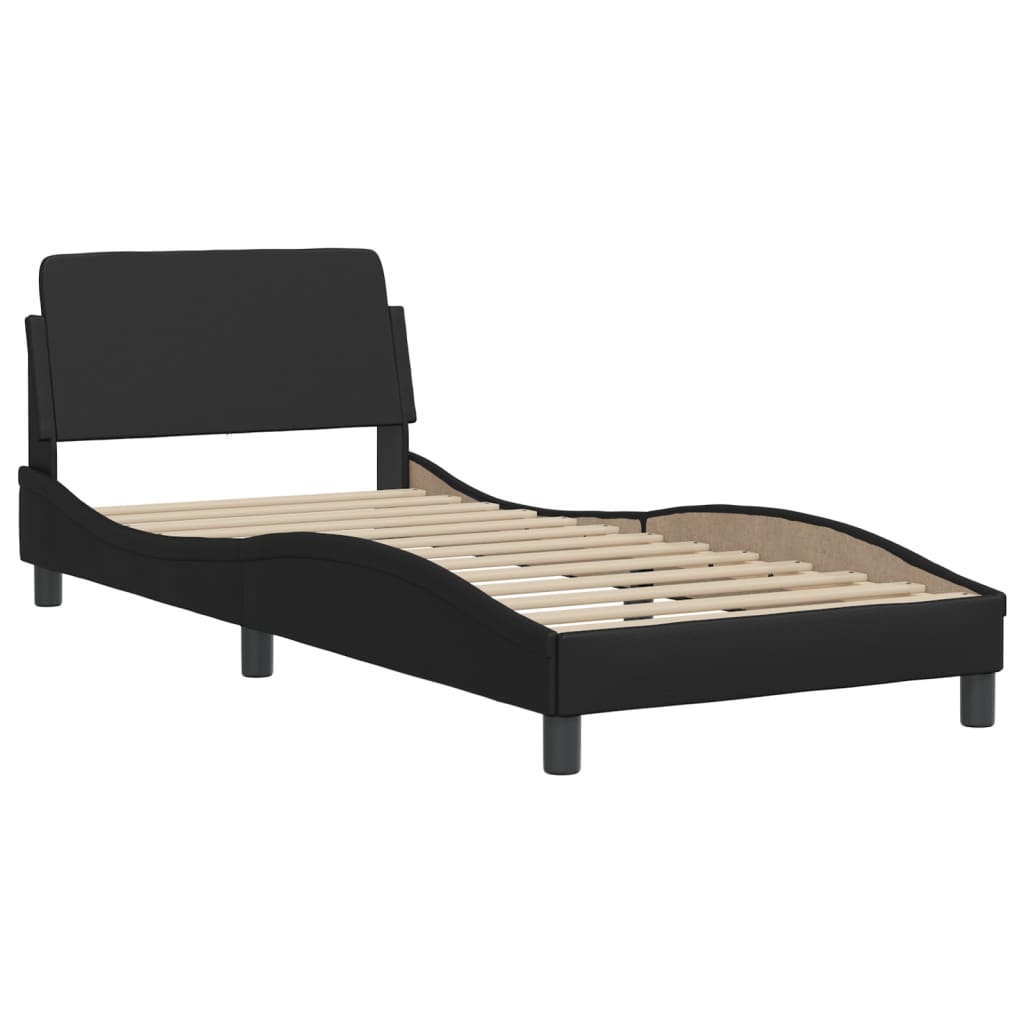 Bed Frame without Mattress "Zadar" Black 90x190 cm Fabric