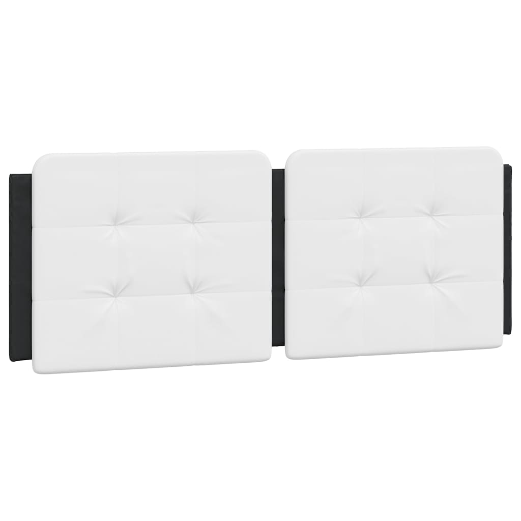 Bed Frame without Mattress "Zadar" Black and White 137x190 cm Fabric