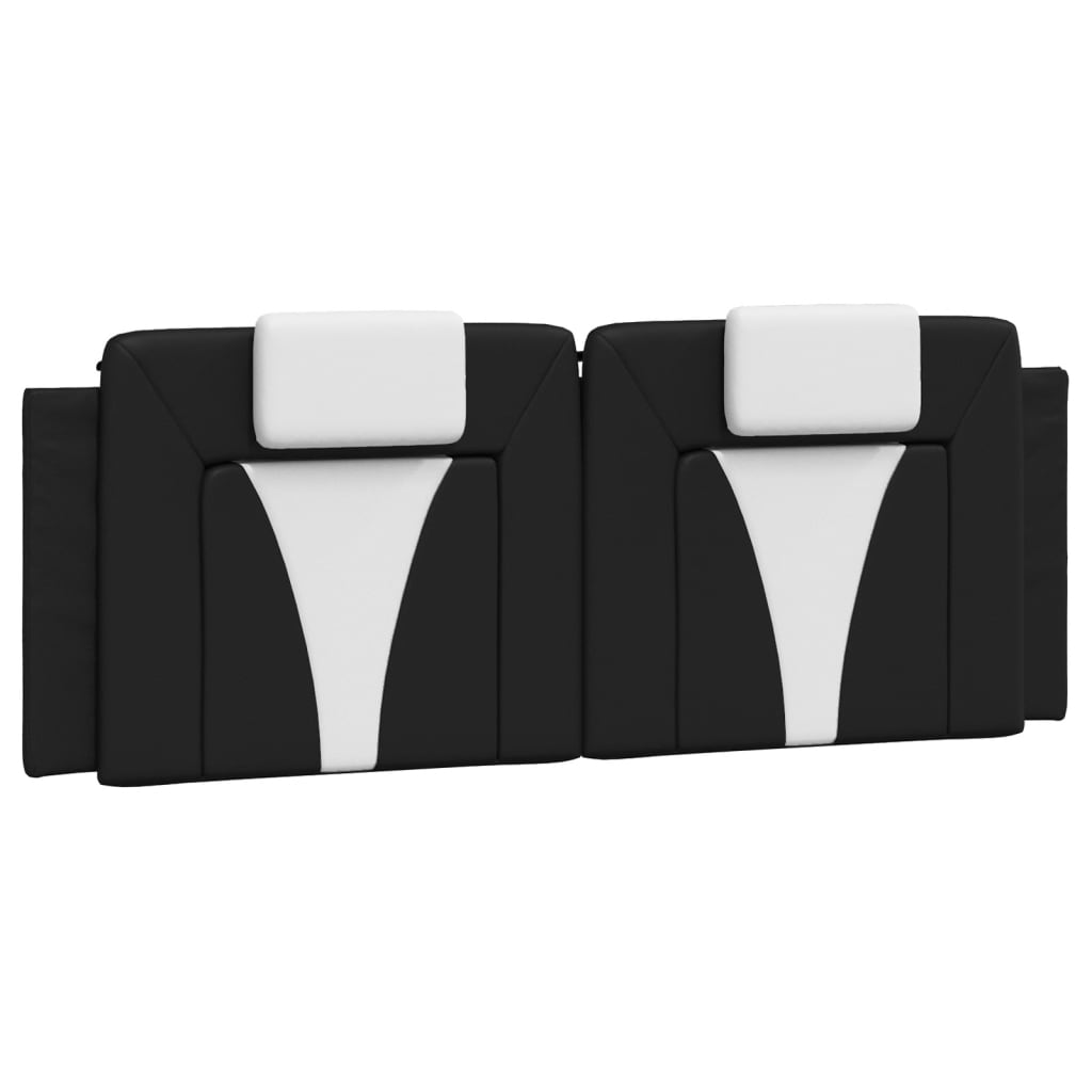 Bed Frame "Viana" with LED without Mattress Black and White 137x190 cm
