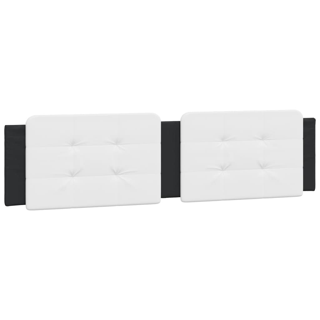 Bed Frame with LED without Mattress "Zadar" Black and White 152x203 cm