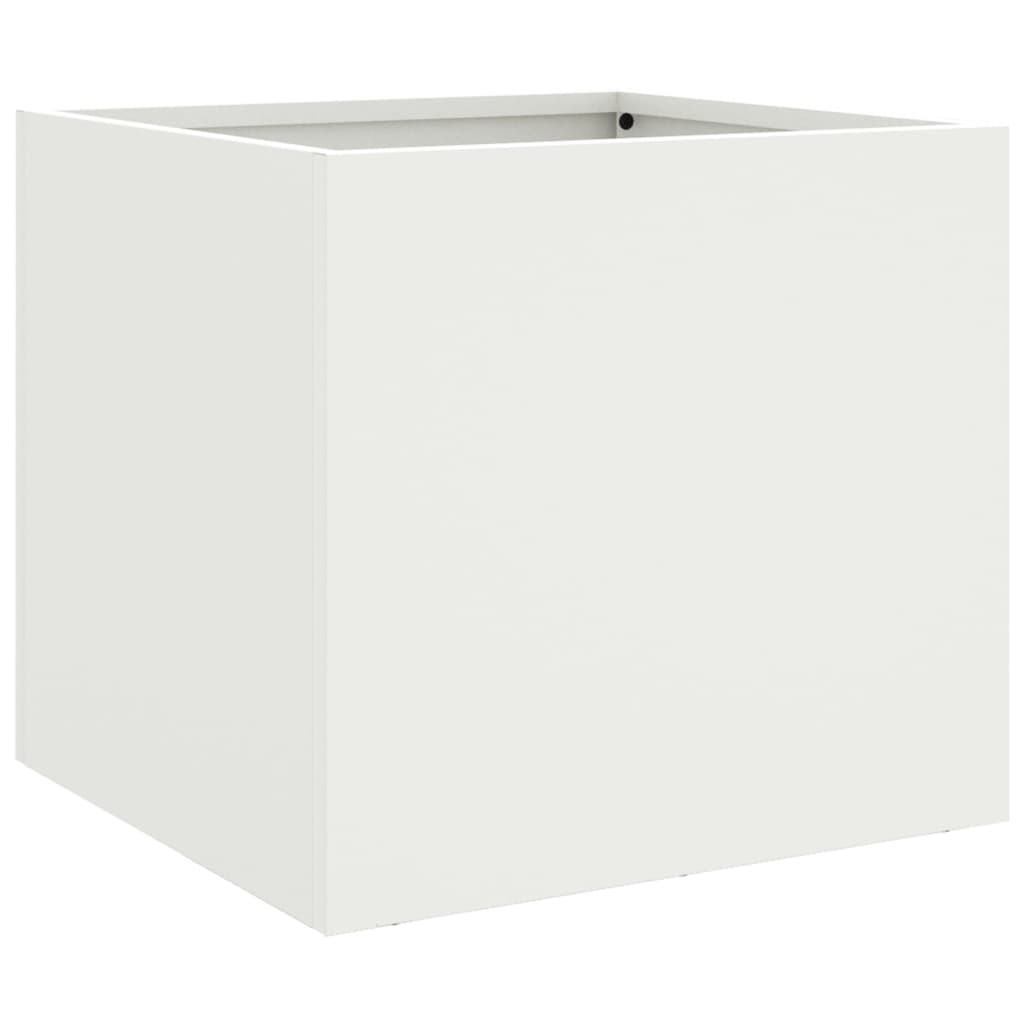 Planters 2 pcs White 32x30x29 cm Steel
