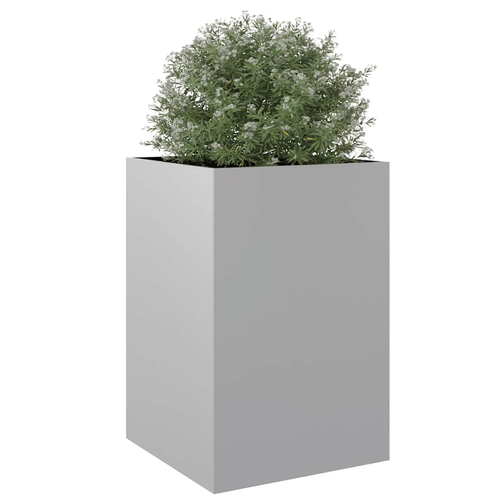 Planter Silver 52x48x75 cm Galvanised Steel
