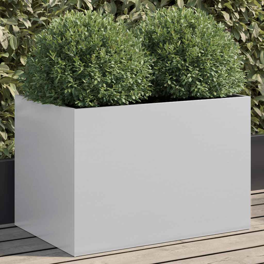 Planter Silver 62x40x39 cm Galvanised Steel