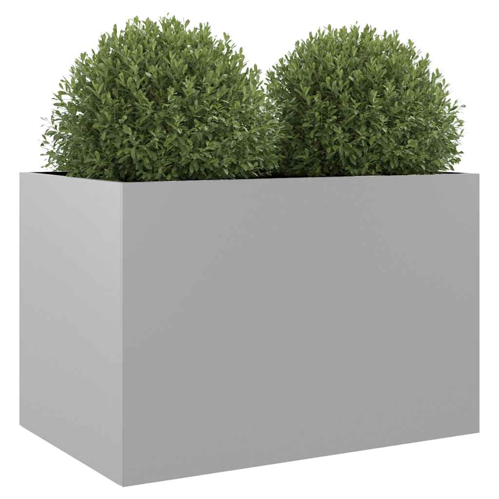 Planter Silver 62x47x46 cm Galvanised Steel
