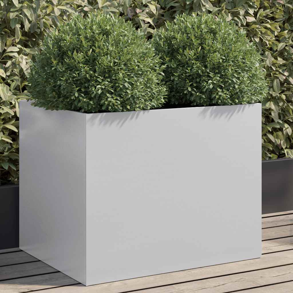 Planter Silver 62x47x46 cm Galvanised Steel