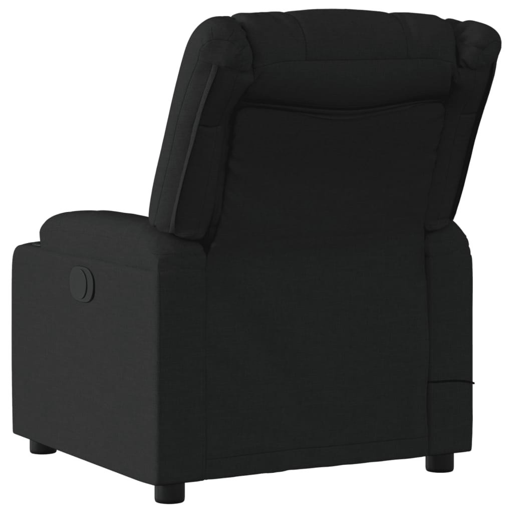 Massage Recliner Chair Black Fabric