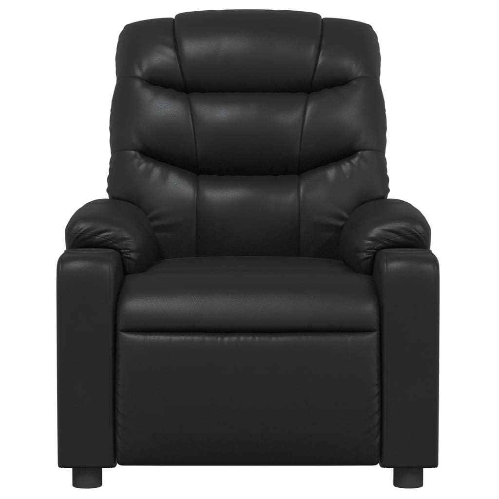 Massage Recliner Chair Black Faux Leather