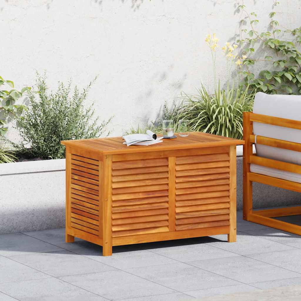 Garden Storage Box with Louver 90x50x56 cm Solid Wood Acacia