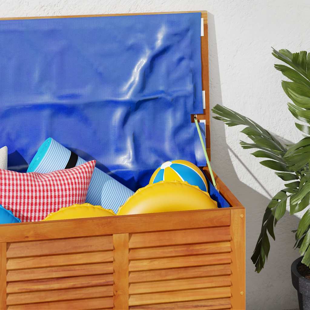 Garden Storage Box with Louver 113x50x56 cm Solid Wood Acacia