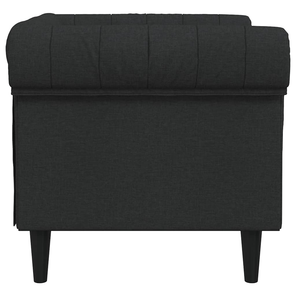 Chesterfield Sofa Chair Black Fabric