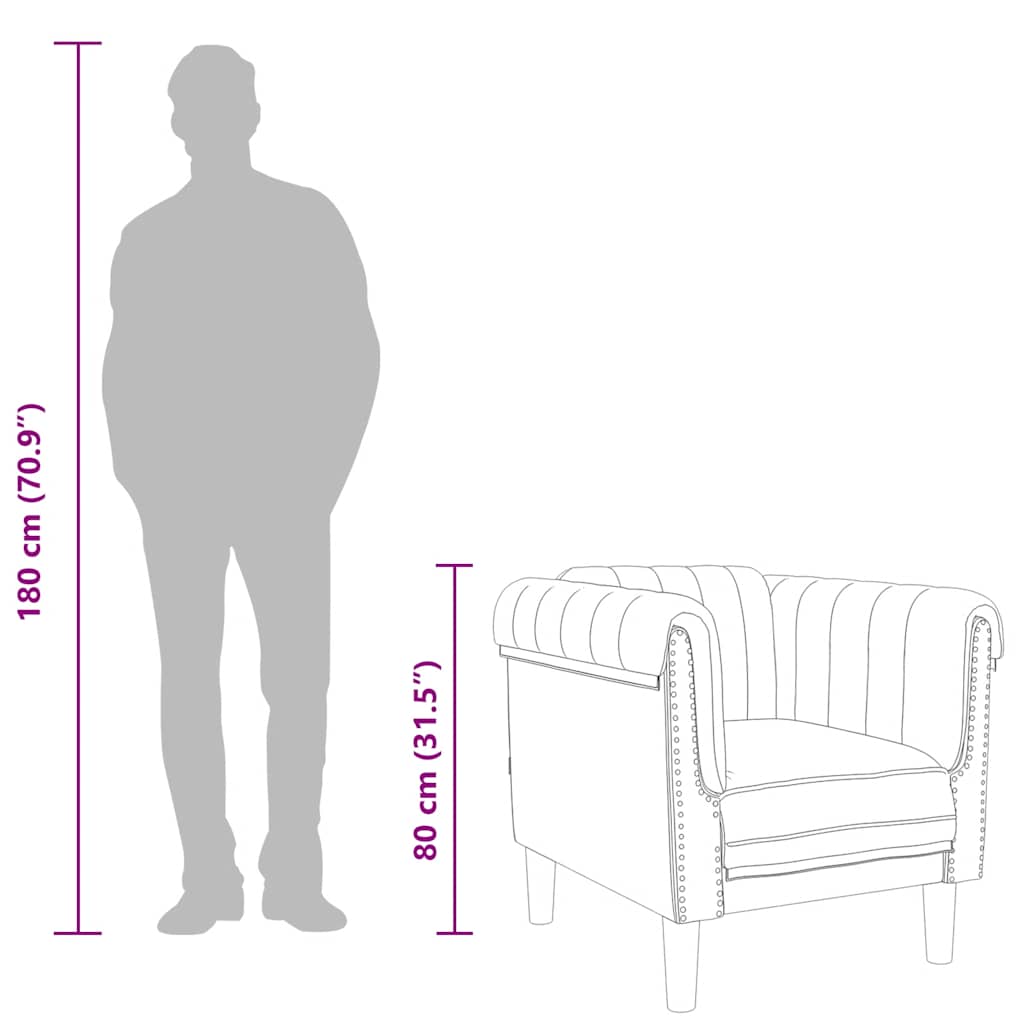 Sofa Chair Dark Grey Velvet