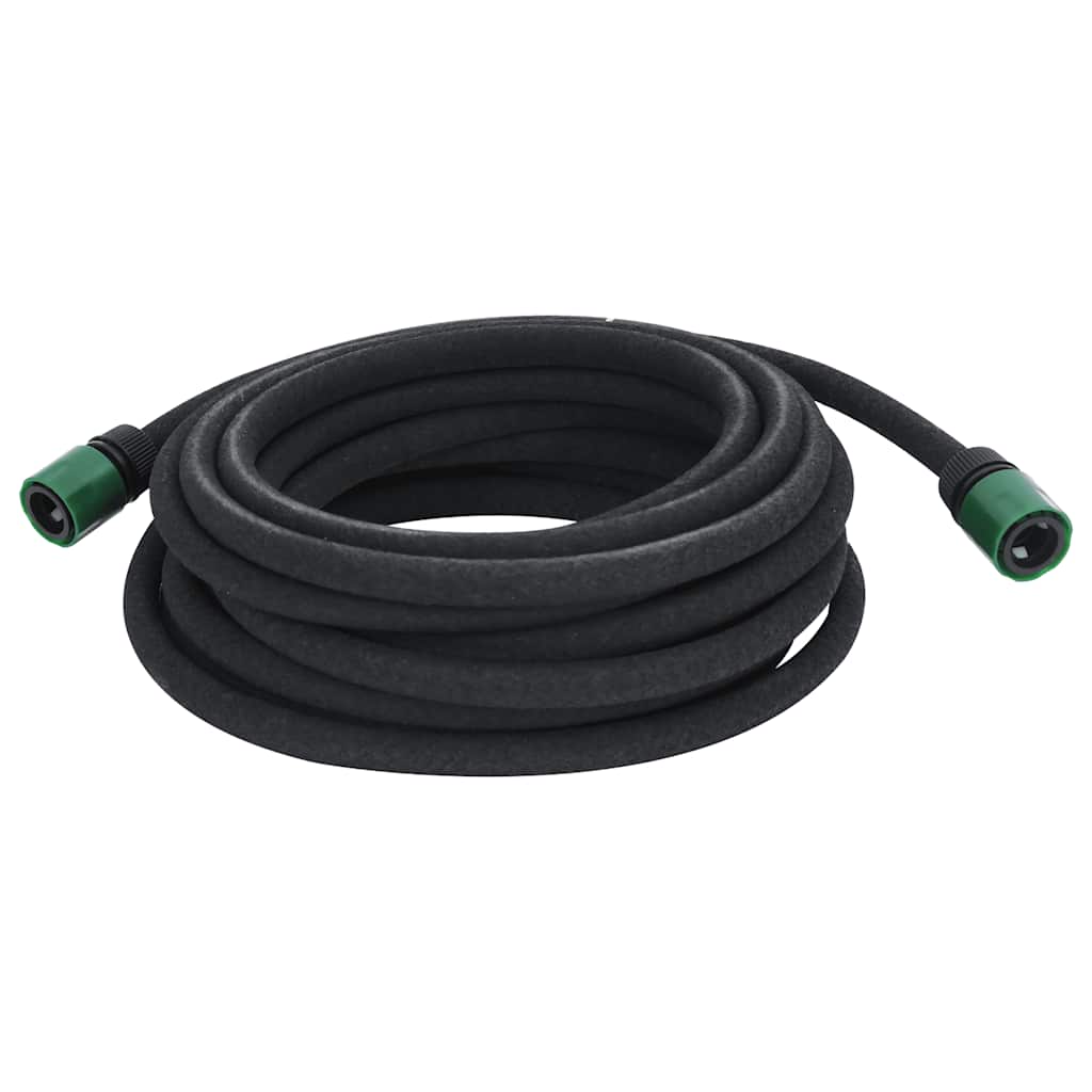 Garden Soaker Hose Black 0.6" 10 m Rubber