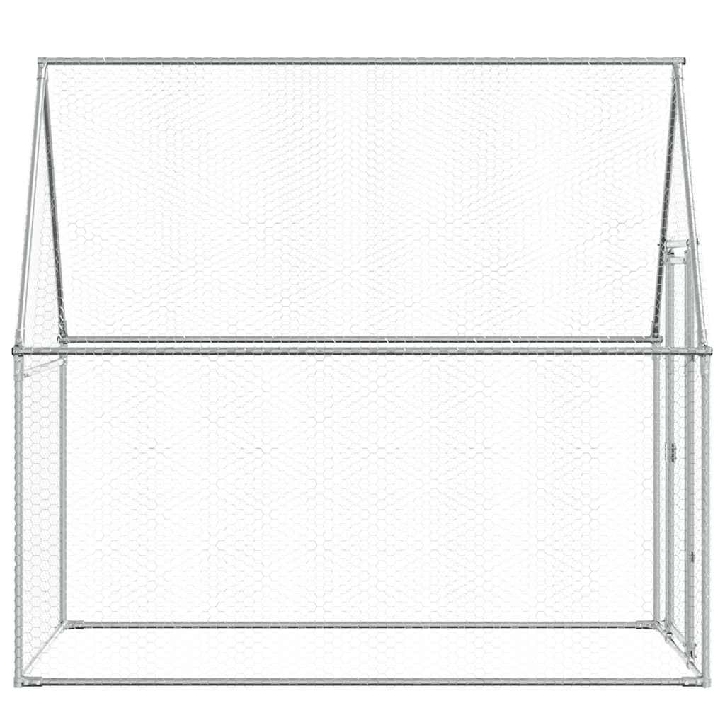Chicken Cage Silver 200x100x190 cm Galvanised Steel