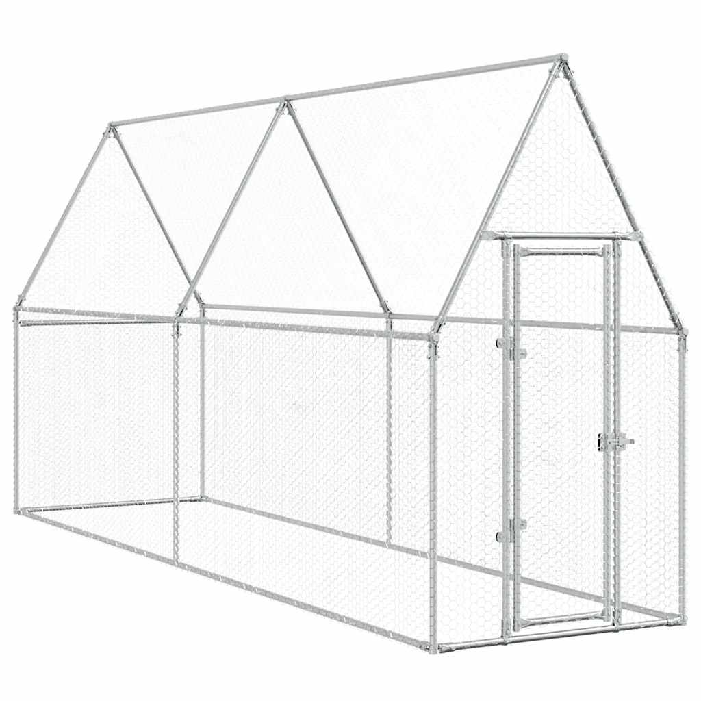 Chicken Cage Silver 400x100x190 cm Galvanised Steel