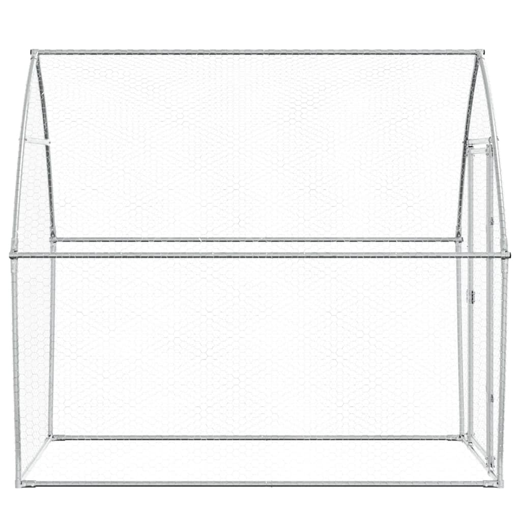 Chicken Cage Silver 200x105x182 cm Galvanised Steel