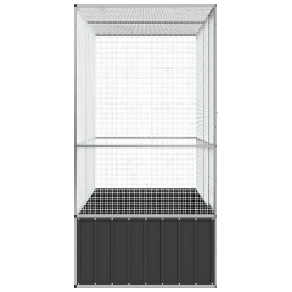 Aviary Silver 210.5x107x212 cm Steel