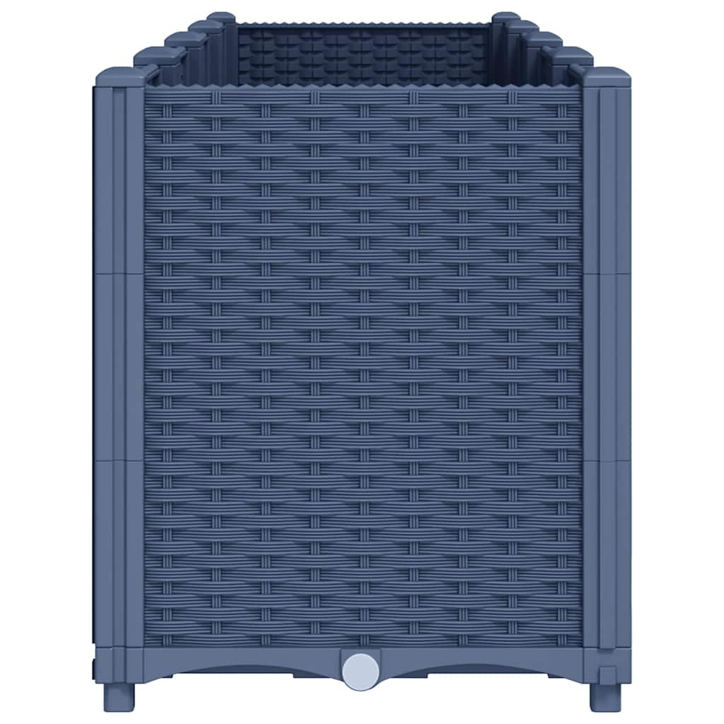 Garden Planter Blue Grey 160x40x53 cm PP