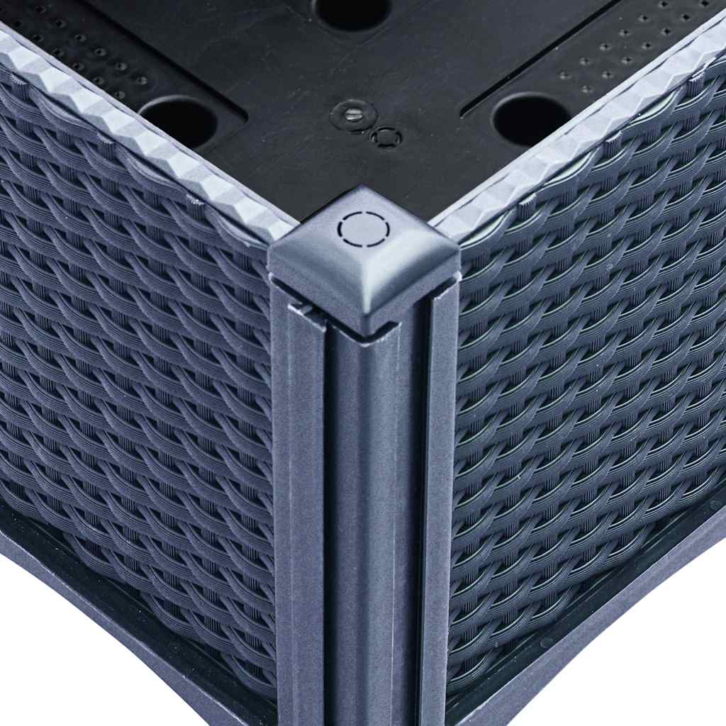 Garden Planter with Legs Blue Grey 160x40x42 cm PP