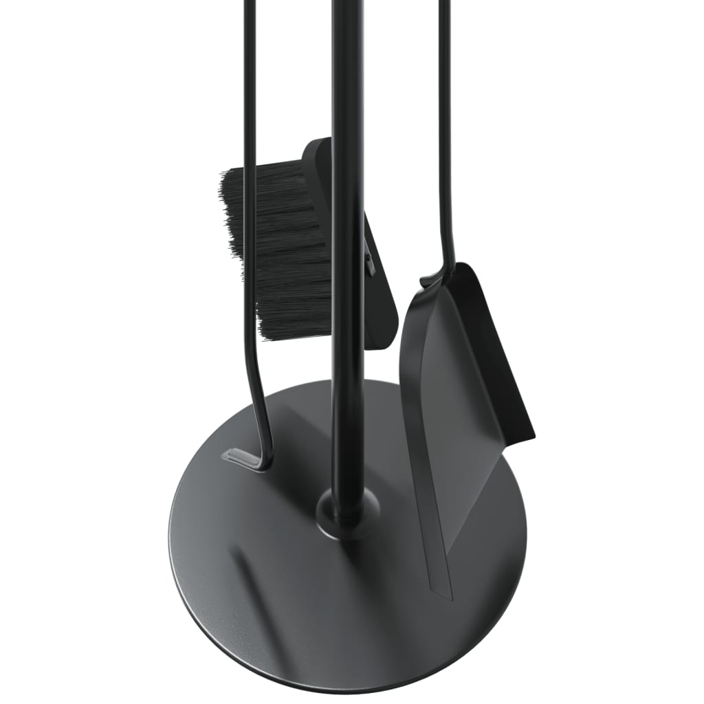 4 Piece Fireplace Tool Set 22x59 cm Steel