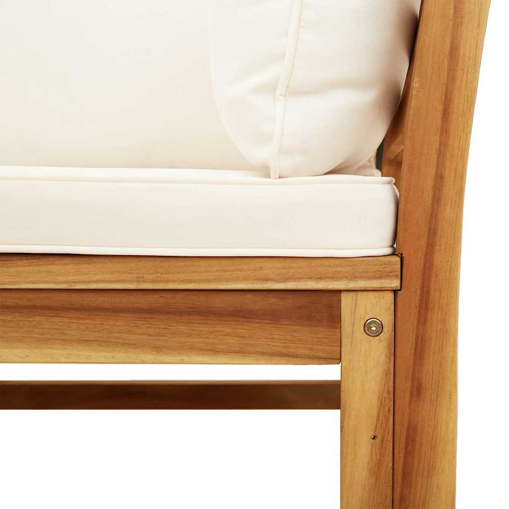 Garden Sofa with Cushions 2-Seater Solid Wood Acacia