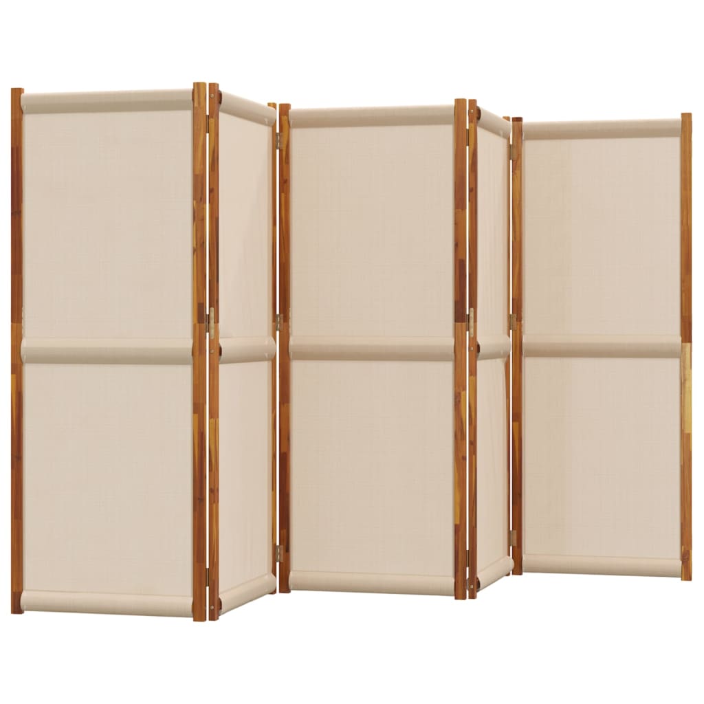 5-Panel Room Divider Taupe 350x180 cm