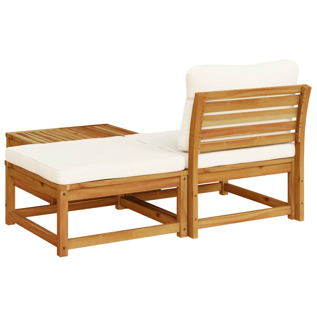 3 Piece Garden Lounge Set with Cushions Solid Wood Acacia