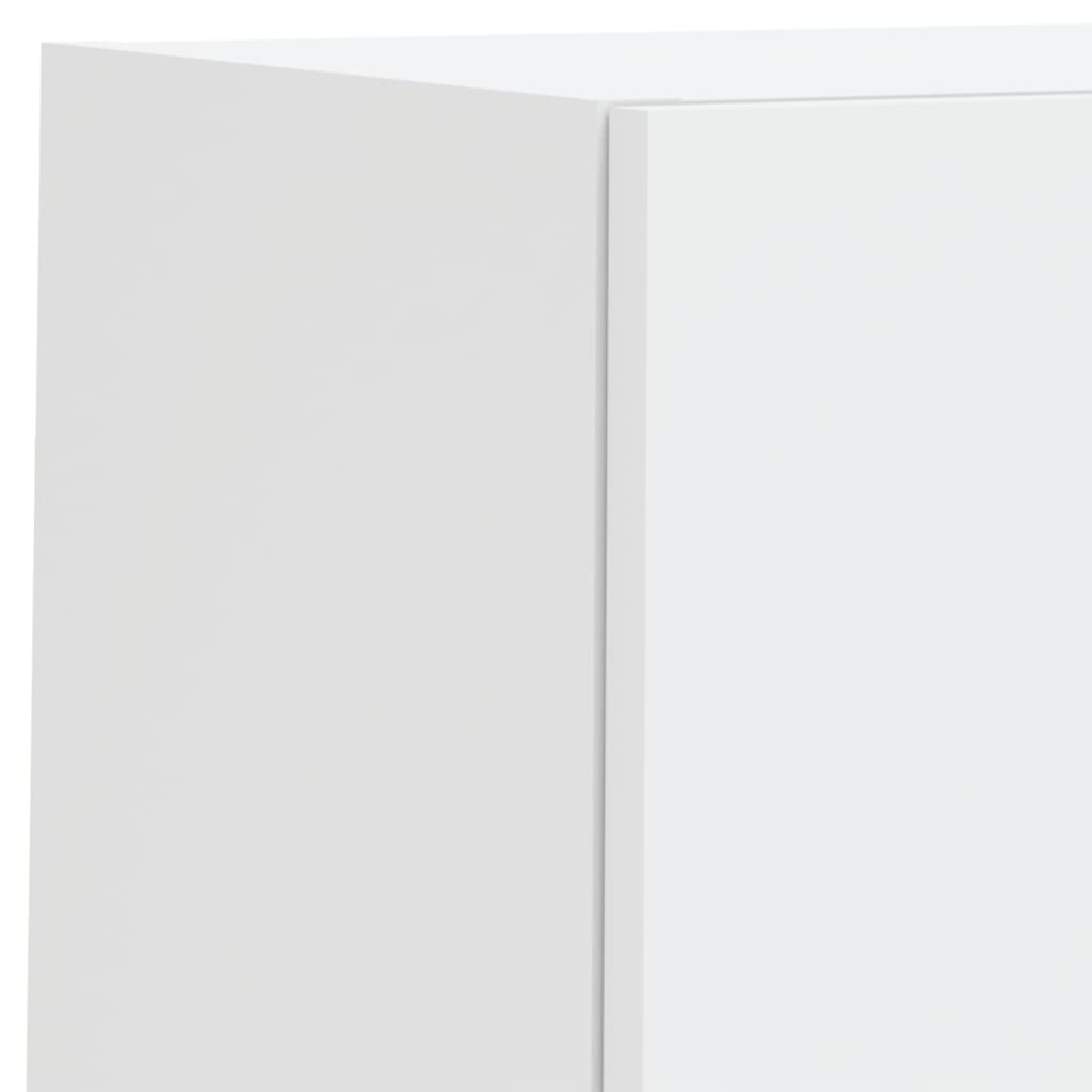 4 Piece TV Wall Cabinets with LED Lights White