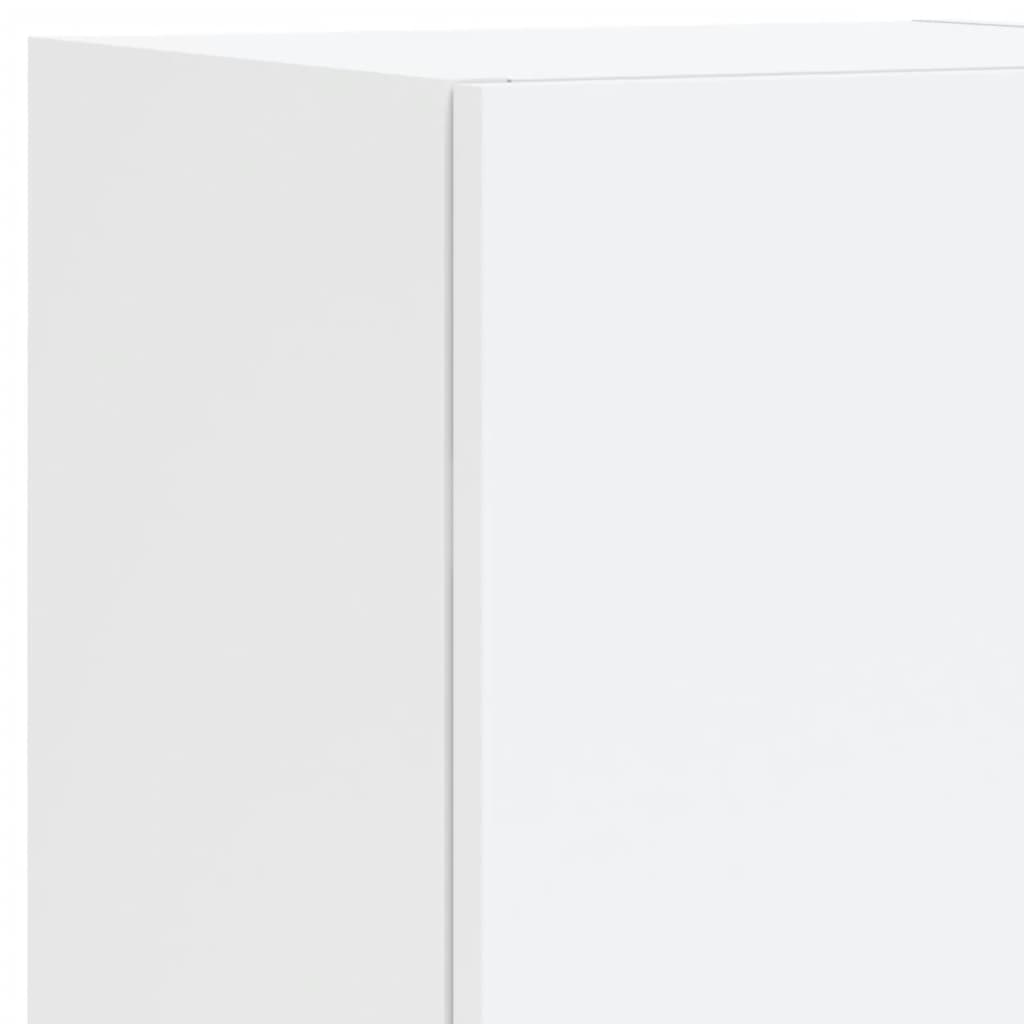 5 Piece TV Wall Units with LED White Engineered Wood