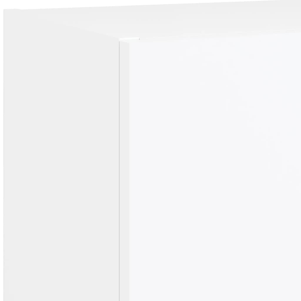 5 Piece TV Wall Units with LED White Engineered Wood