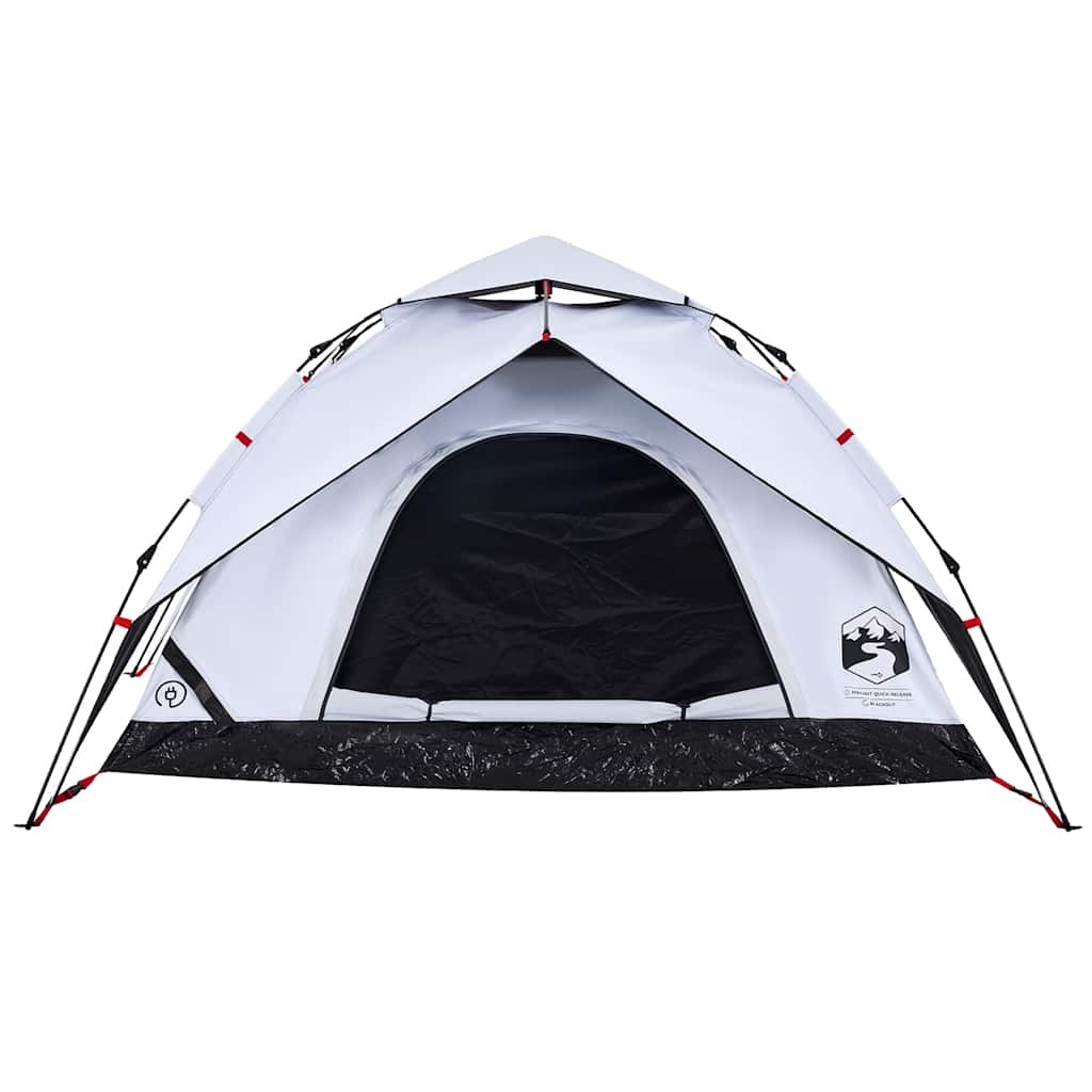 Camping Tent Dome 5-Person White Blackout Fabric Quick Release