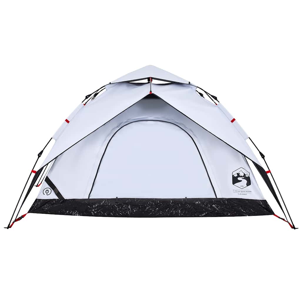 Camping Tent Dome 5-Person White Blackout Fabric Quick Release