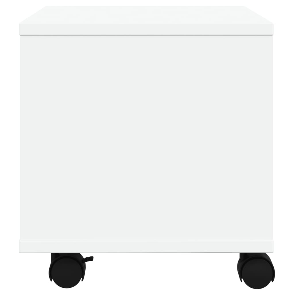 Printer Stand with Wheels White 41x32x34.5 cm