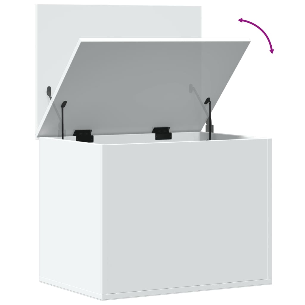 Storage Box White 60x42x46 cm Engineered Wood