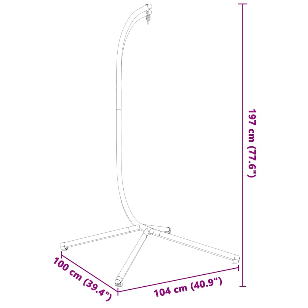 Hanging Egg Chair Stand Anthracite Steel