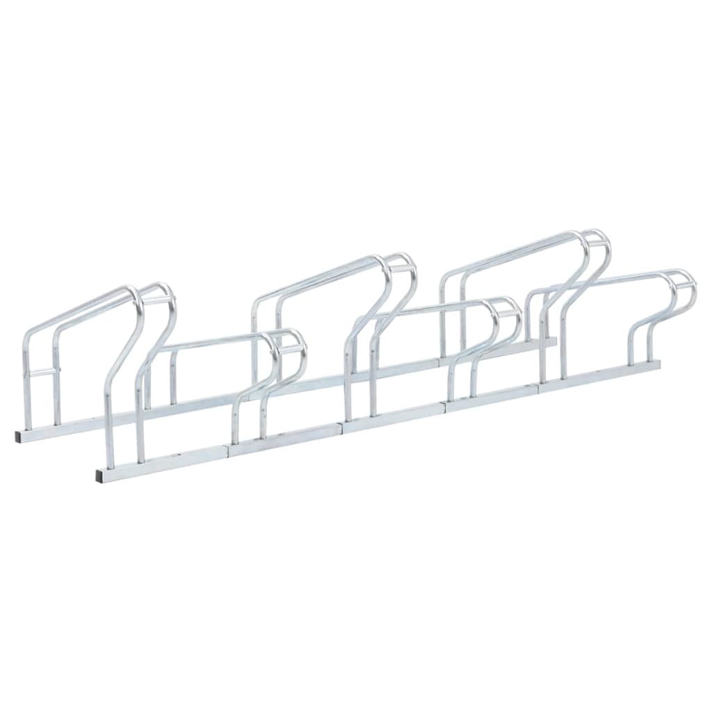 Bicycle Stand for 6 Bikes Floor Freestanding Galvanised Steel