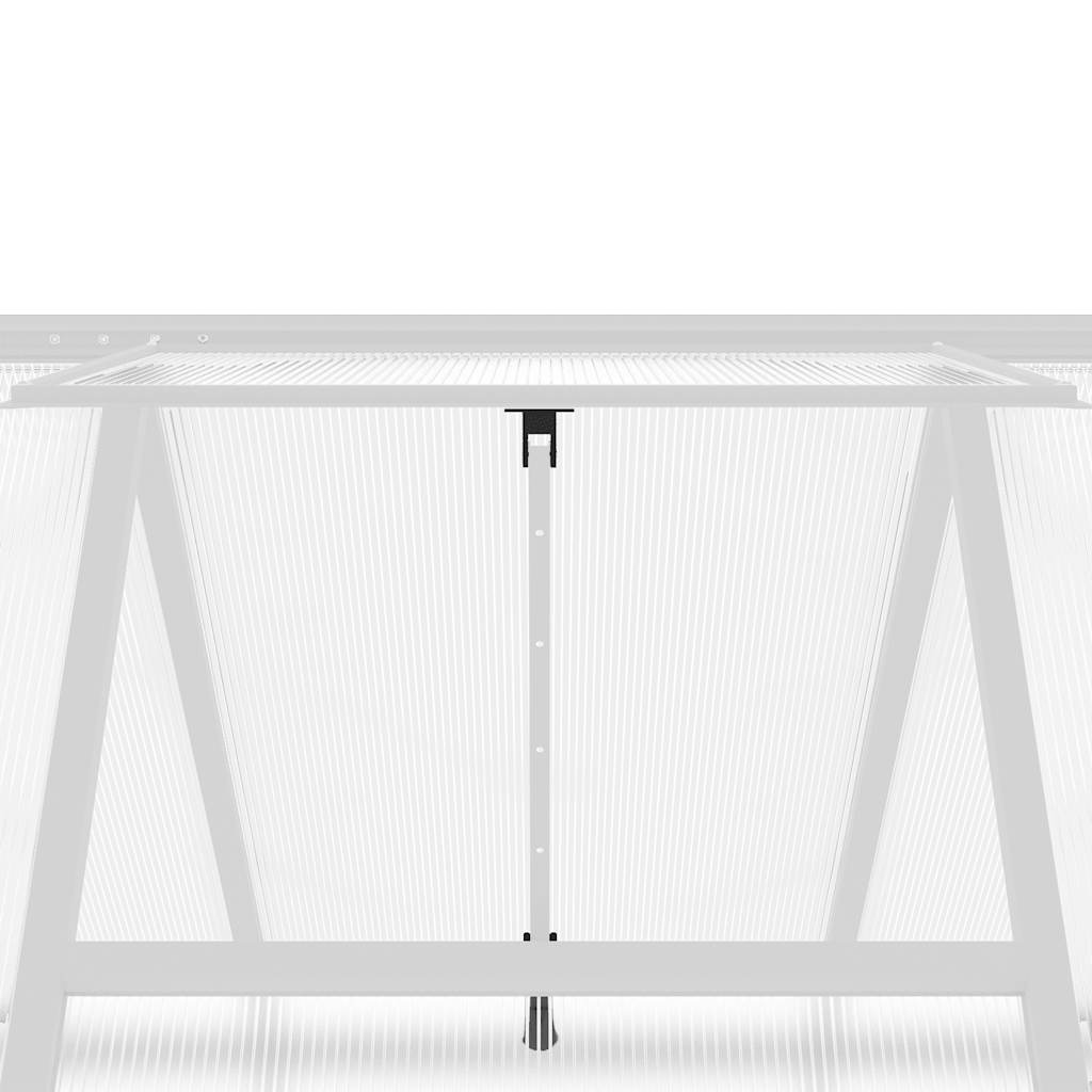 Greenhouse with Base Frame Silver 169x169x202 cm Aluminium