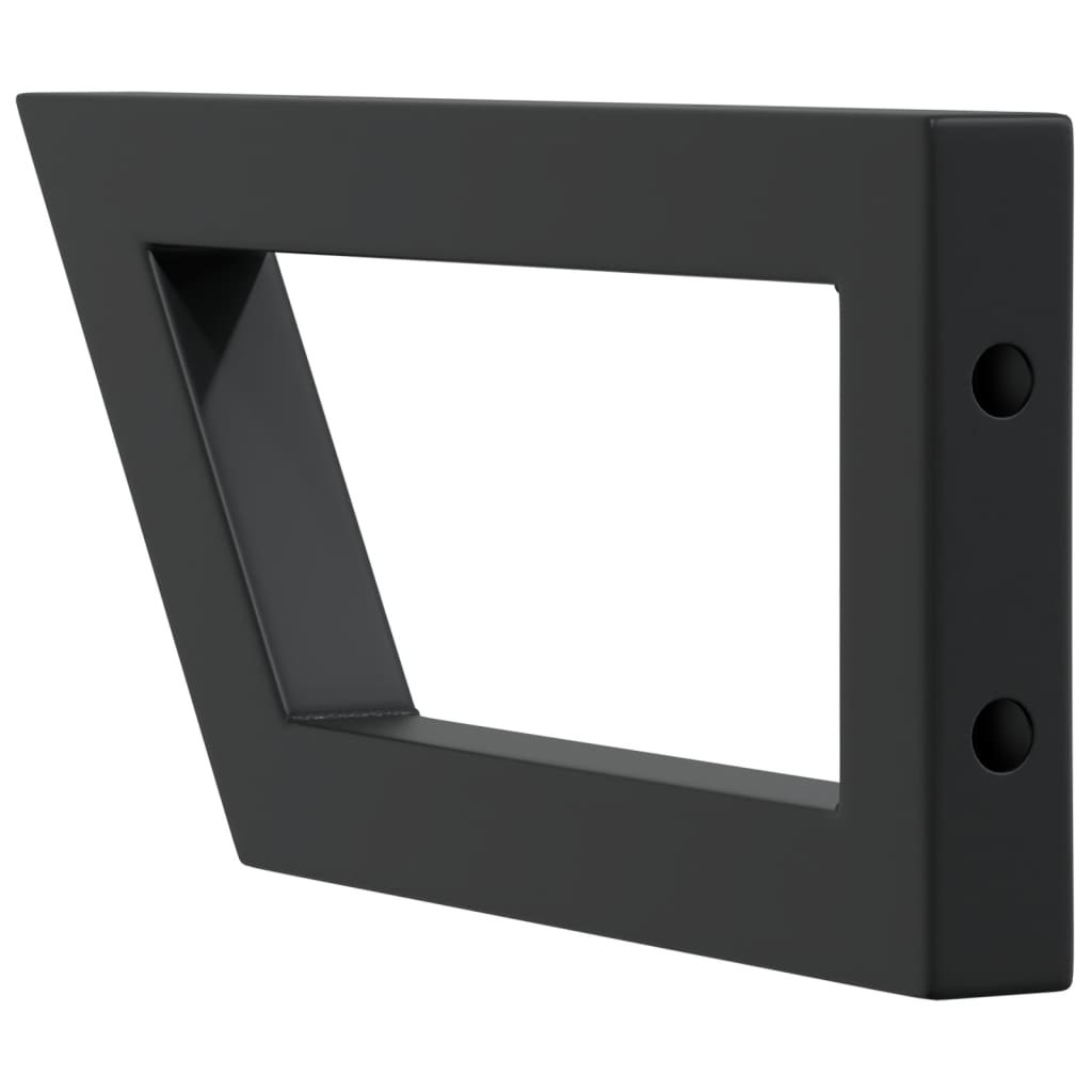 Shelf Brackets for Washbasin 2 pcs Black Trapezium Steel