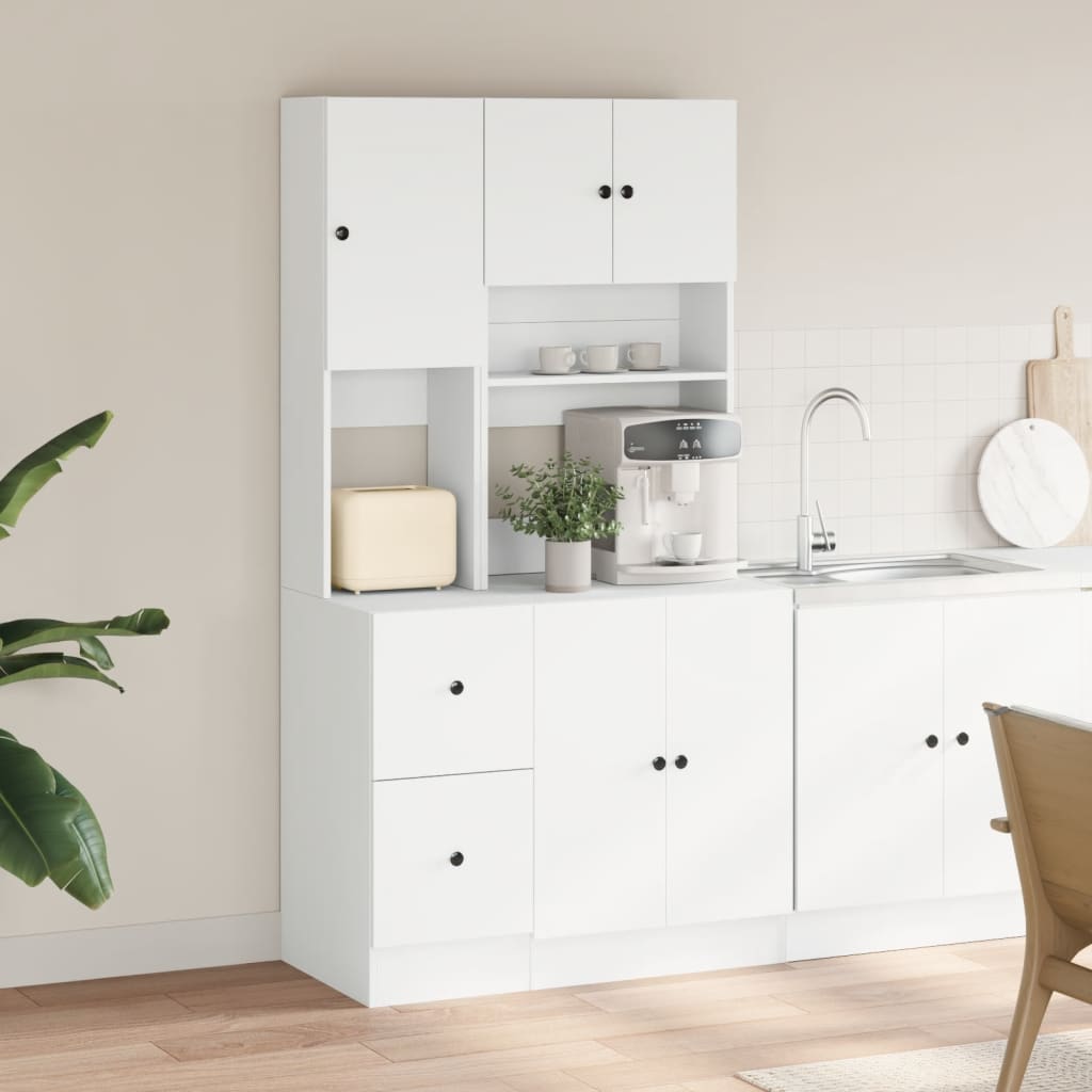 Kitchen Cabinet White 95x50x180 cm Engineered Wood