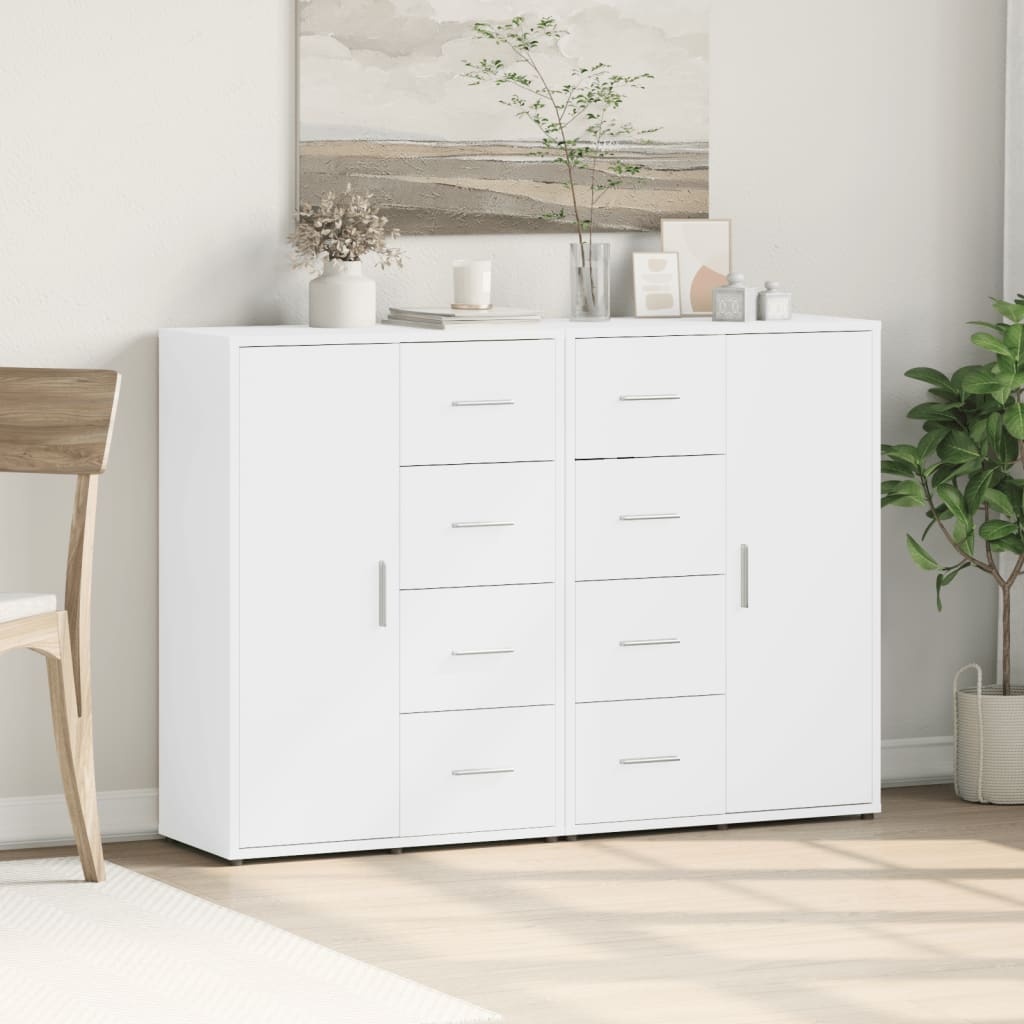 Sideboards 2 pcs White 60x31x84 cm Engineered Wood