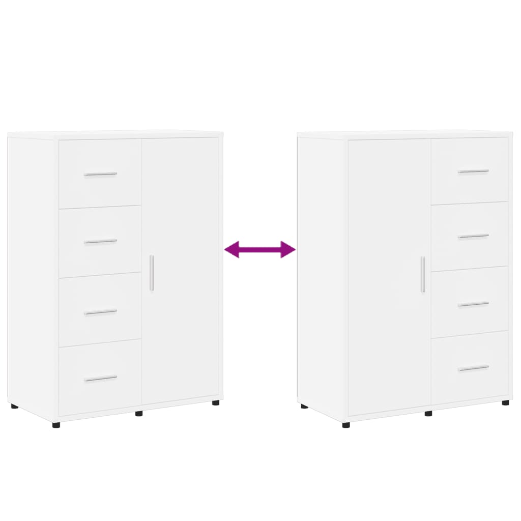 Sideboards 2 pcs White 60x31x84 cm Engineered Wood