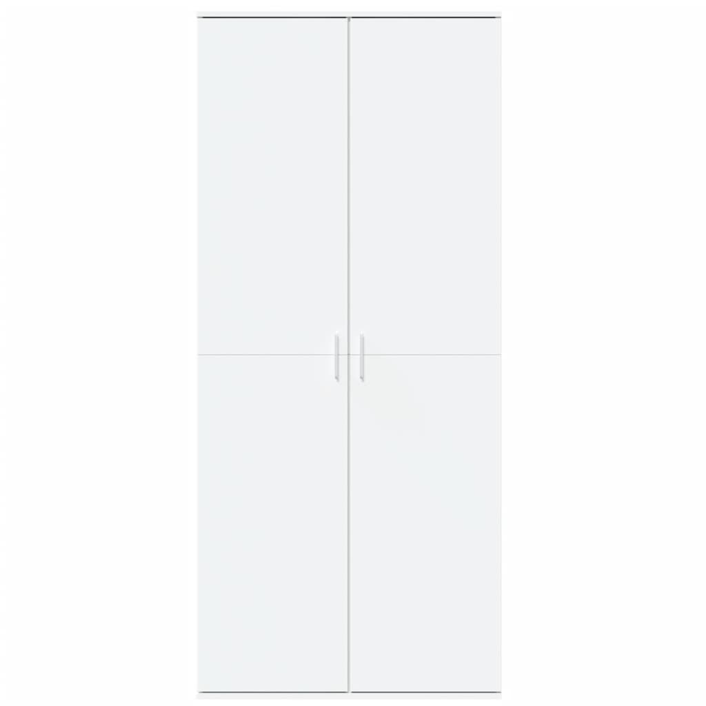 Highboard White 80x35x180 cm Engineered Wood