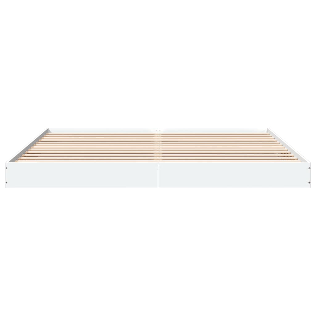 Bed Frame without Mattress White 183x203 cm King Engineered Wood